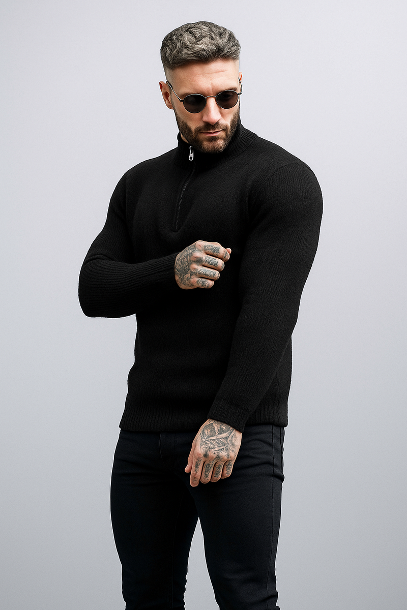 The Haven Knit Crew Sweater - Black
