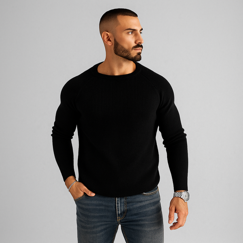 The Apex Knit Sweater - Black