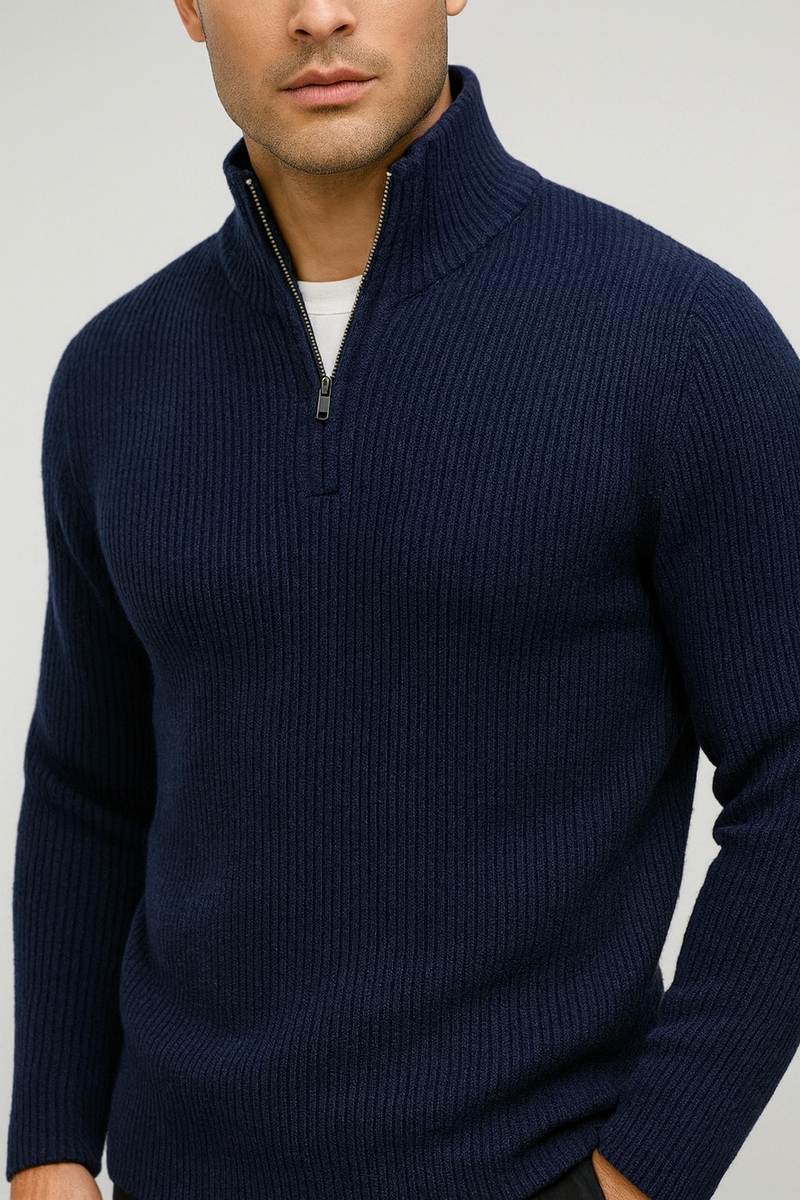 The Haven Knit Crew Sweater - Dark Blue